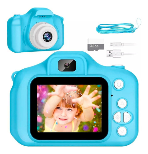 Camara Digital Recargable Niños Marcos Juegos + Memoria 32gb