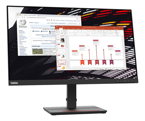 Lenovo Thinkvision S24e-20 23.8 Full Hd Wled Lcd Monitor - 16:9 - Raven Black