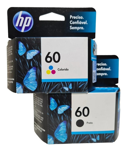 Kit Cartucho Tinta Hp Original 60 F4480 C4780 Colorido/preto