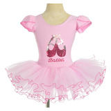 A-- Vestido De Bailarina Con Lentejuelas Para Niña Pequeñas