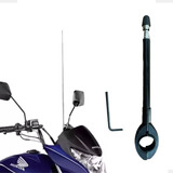 Antena Corta Pipa Moto Anti Cerol 6 Estagio Preto Universal 