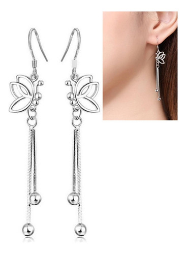 Pendientes Aretes Largos Mariposa Regalo Joyas