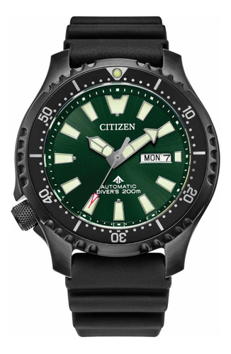 Lindo Relógio Citizen Promaster Fugu Ny0155-07x Verde Escuro