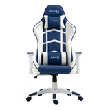 Cadeira Gamer Mx5 Giratória Branco E Azul Marinho Mymax