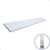 1 Prateleira Mdf 120x20 Branco Quarto Sala Suporte Invisivel