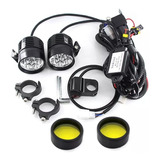 Faros Luces Auxiliares Moto Par Led Switch Boton Arnes Relay