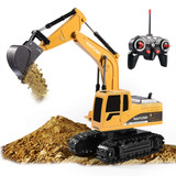 Excavadora Control Remoto 1:24 Rc Juguete 6canal Niños Metal