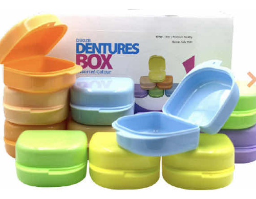 Set De 10 Caja Para Prótesis O Placa Dental