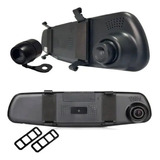 Retrovisor Veicular+ 2 Câmera Ré 1080p 4,3pol Roadstar + Dvr