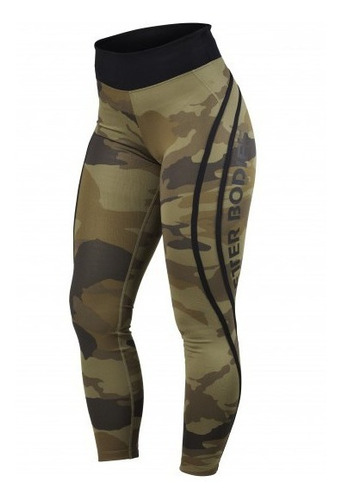 Better Bodies Calza Leggins Gimnasio Mujer Camo High Green