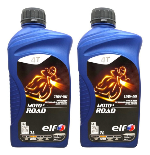 Aceite Elf 15w50 Moto Semisintetico 4t X 2 Litros Jaso Ma2