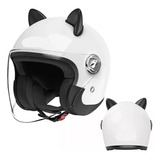 Casco De Motocicleta Con Orejas Gato Para Hombres Y Mujeres