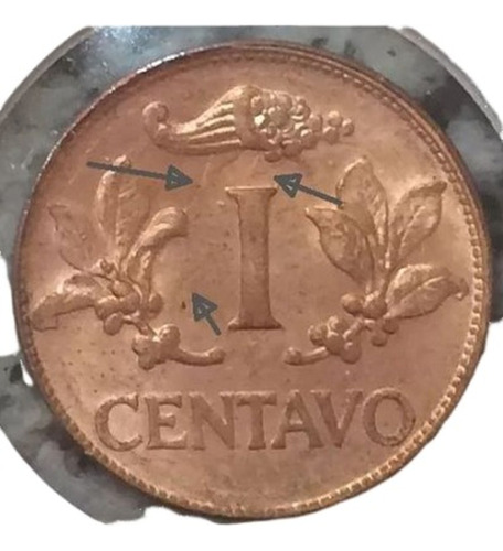 Colombia 1 Centavo 1967  Troquel Chocado Clash Error #  2