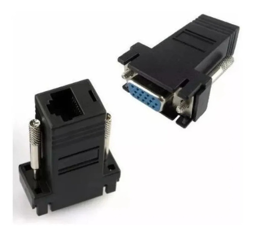 Conector Femea Vga X Rj45 + Conector Vga Macho X Rj45 