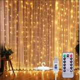 Cortinas Serie Luces Jardín 300 Led Decorativas Usb  3x3m