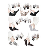12 Pares Calcetines Mujer Deportivos Diseño Algodón Ls-2024