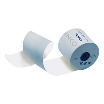 50 Rollos Papel Térmico 80x70 Color Azul Impresora 80mm Color Azul claro INKO | Envío gratis