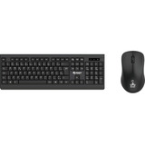 Teclado + Mouse Bluetooth Escritório Material Preto Wireless