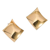 Aros Geometricos De Moda Grandes Chunky Baño De Oro 18k