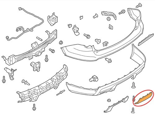 Tapa Remolque Parachoques Trasero Explorer 2011 - 2015 Foto 3