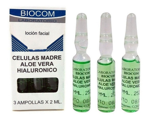 Ampollas De Celulas Madre, Hialuronico Y Aloe Vera - Biocom