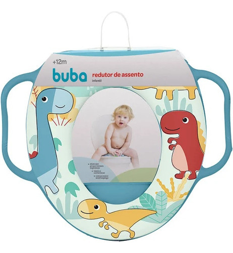 Redutor Assento Infantil Vaso Sanitário Privada Macio Buba Cor Multicolor Dinossauro