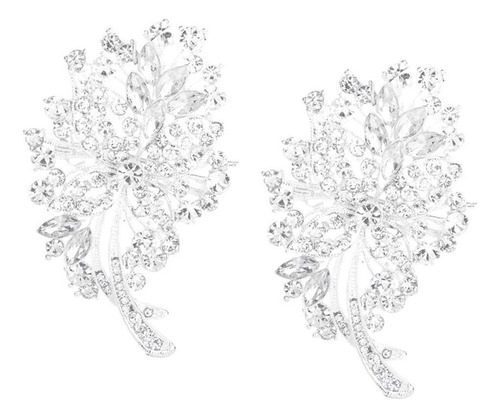 Novia Broche Para Boda Prom Cristal Rhinestone Ramo Flor