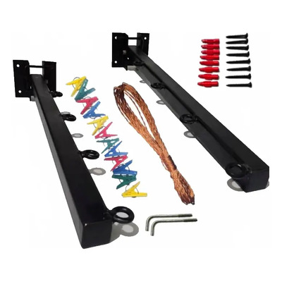 Tendedero Plegable Acero Pared Tende_Ultra T-50-2023 Negro 150 Kg | Envío gratis