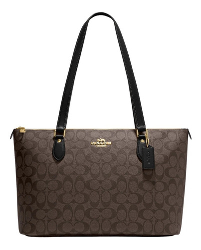 Bolsa Coach Original Gallery Tote In Signature Canvas Brown