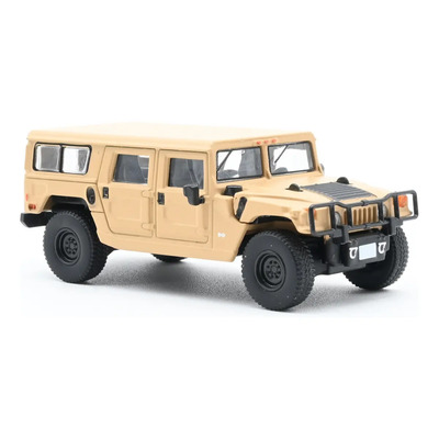 Auto A Escala 1\u002F64 Hummer H1 Militar 596 Model Diecast Metal Color Amarillo | Envío gratis