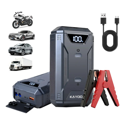 Arrancador de Batería Auto 7000a Portátil ， Cargador de Baterias Coche 29800mAh Powerbank ， Pantalla Digital Y Led Flash de Batería Portáti Portátil de Arranque Para Automóviles，Camiones Y SUV | Envío gratis