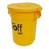 Bote De Basura Mini Toff Para Carro Auto Cenicero Portavaso Color Amarillo