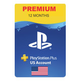 Cartão Psn Plus Premium 12 Meses Assinatura Americana