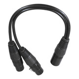 Xlr Y 3-pin Hembra A Cable Macho Doble 