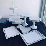 Juego De Soportes De Metal Para Pasteles Y Postres, 7 Pzs.