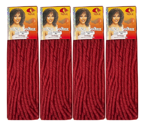 Kit 4 Cabelo Crochet Braid Nina Softex Original Wig