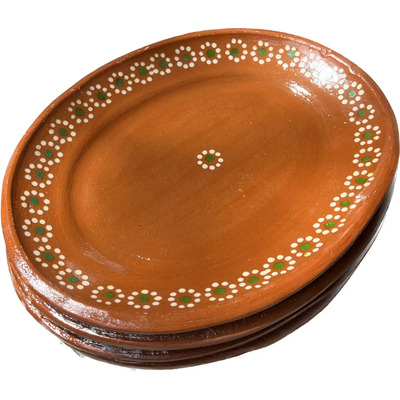 10 Platos De Barro Ovalado Para Carne Asada 31cm Marrón Oval Oval Gde | Envío gratis