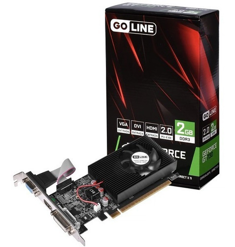 Placa De Vídeo 2gb Gl-gt730-2gb Ddr3 Hdmi Dvi 64bits Goline