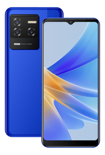 Twl Vision Plus Android 13.0 Teléfono Dual Sim 4gb Ram + 128gb Gran Pantalla 6.51pulgadas Unlock With Fingerprint Slider Azul