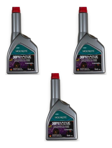 Pack X3 Limpia Inyectores Molykote Diesel Nuevo Chem10 150ml
