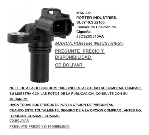 Sensor Cigueal Ford F-250 Super Duty Excursion Focus Su2160 Foto 9