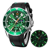 Olevs Reloj Verde Para Hombres Deporte Militar Reloj De Fase