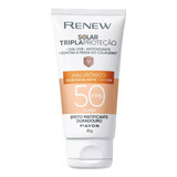 Protetor Facial Renew Solar Hialurônico Cor Clara Fps50 40g