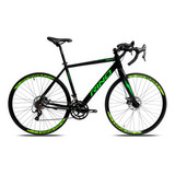 Bicicleta Aro 700 Rino Kalibur Speed Aluminio 2x9v Disco Cor Preto/verde Tamanho Do Quadro 50 Cm