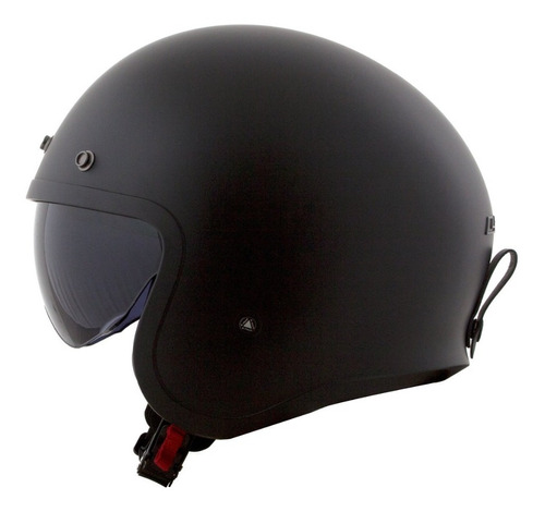 Capacete Ls2 Of599 Spitfire Monocolor Preto Fosco