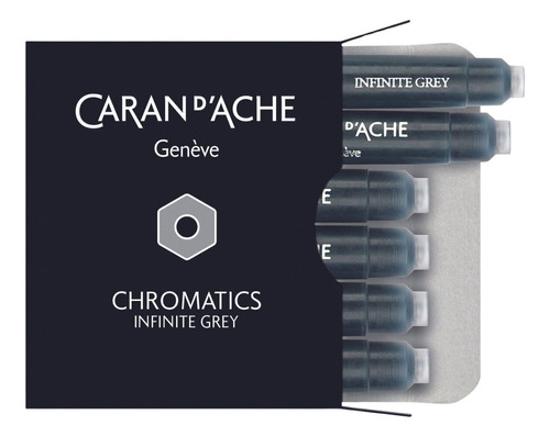 Cartucho De Tinta Caran D Ache Infinite Grey 6 Unidades Color De La Tinta Gris