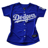 Casaca Los Ángeles Dodgers Bordada Para Mujer Color Azul