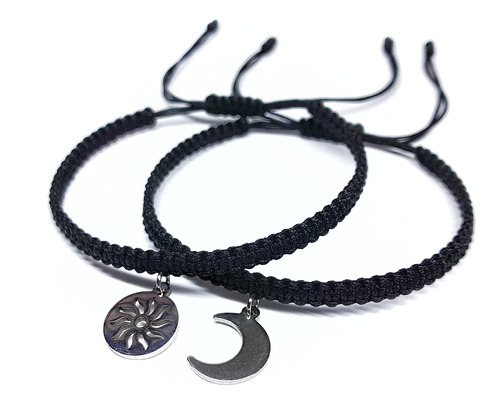 Pulseras Sol Y Luna Acero Inoxidable Parejas Novios Amigas