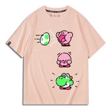 Polera De Algodón De Manga Corta Game Kirby Egg Mario Yosh