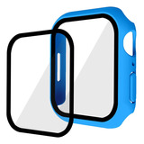 Case Para Apple Watch Iwatch Serie 7/8 45mm+vidrio Temp Azul